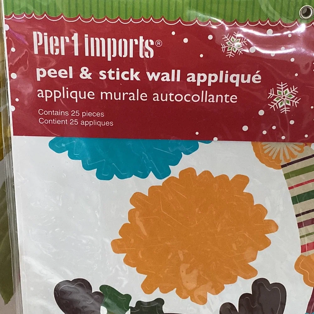 NWT Pier 1 Peel and Stick Holiday Owls Decor 25 Pcs SKU 2637265